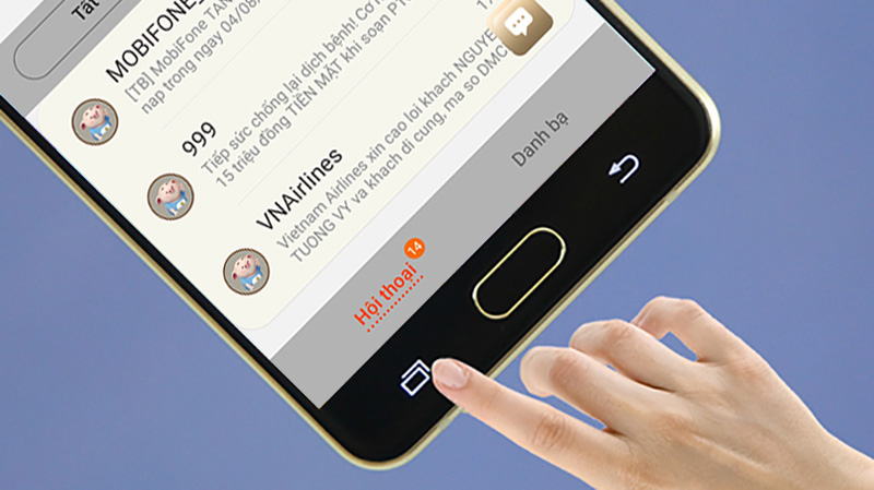 Nhấn v&agrave;o n&uacute;t đa nhiệm